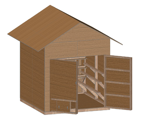 Low Cost DIY Chicken Coop Plans - Large-House